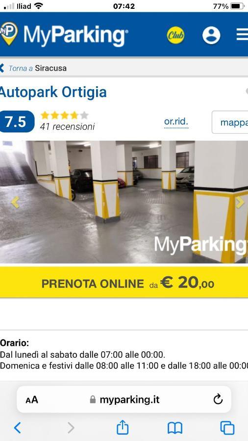Il Sipario Palazzo Accolla Lejlighed Syracuse Eksteriør billede